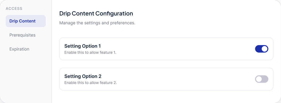 Drip Content & Access