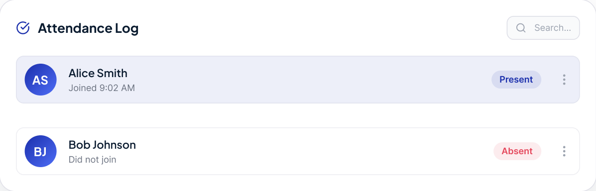 Attendance Tracking